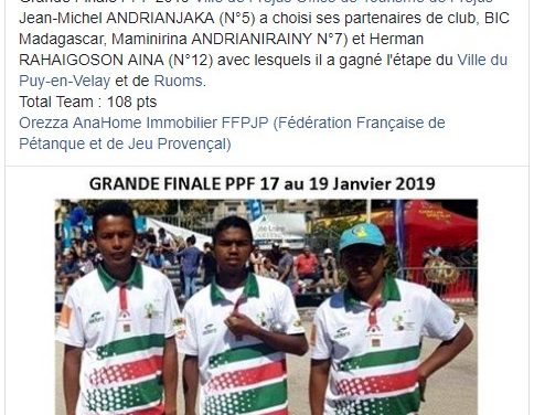 Pétanque- La Grande Finale PPF Tour 2019 : Une équipe du BIC à Fréjus